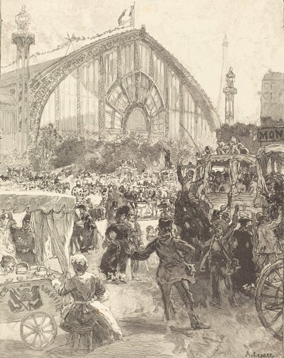 Maskinpalatset, publicerat 1889. av Auguste Lepere