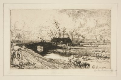 Le petit pont (Vend?e) (Lilla bron [Vendee]) av Auguste Lepere