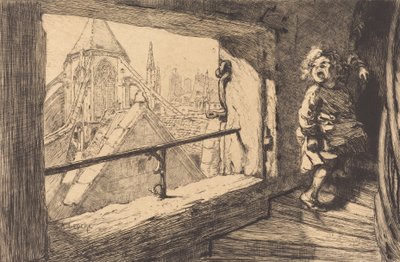 Taken i Saint-Severin, 1889. av Auguste Lepere