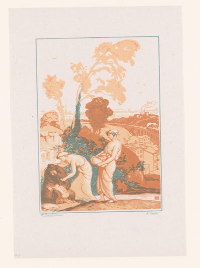 Musik och poesi hjälper artisten La Musique et la Poesie secourant les Artistes av Auguste Lepere