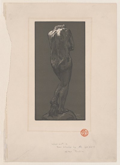 Nakenstaty, sedd bakifrån, ca. 1902. av Auguste Lepere