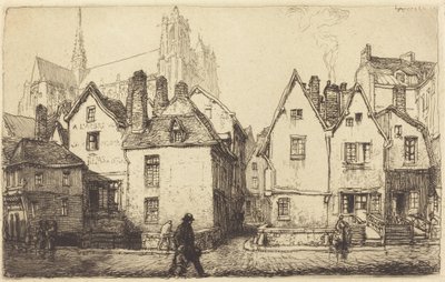 Gamla hus i Amiens Gamla hus i Amiens, 1907. av Auguste Lepere