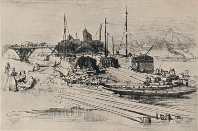 Offentlig soptipp, Stationskajen, 1915 av Auguste Louis Lepère