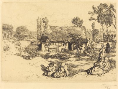 Skydd för de fattiga, Vendee (Le nid de pauvres, Vendee) av Auguste Lepere