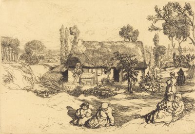 Skydd för de fattiga, Vendee Le nid de pauvres, Vendee, 1909. av Auguste Lepere