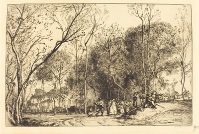 Sommar i Saint-Martin, de förflutna bröllopet av Auguste Lepere