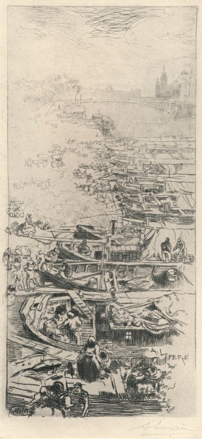 Apple Market, 1915 av Auguste Louis Lepère