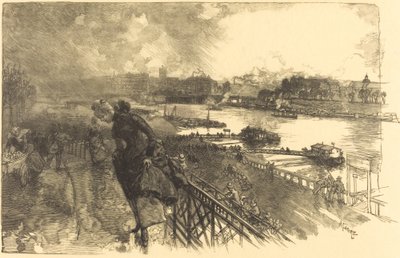Seinen nära Austerlitzbron av Auguste Lepere