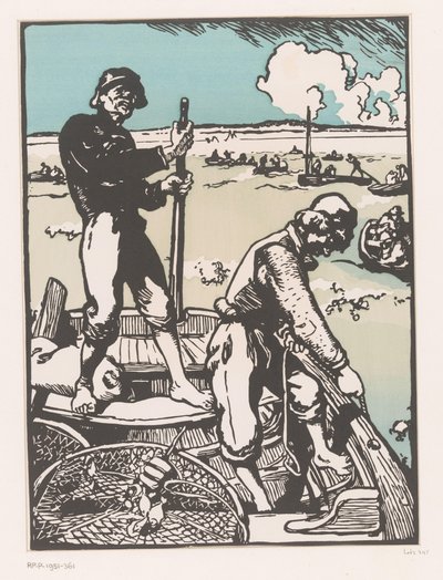 Två skruvar Räkfiskare av Auguste Lepere