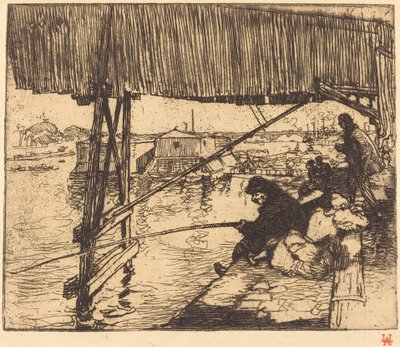 Under bron av Bercy (Sous le pont de Bercy) av Auguste Lepere