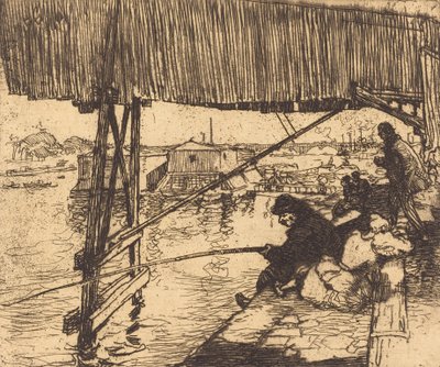 Under Bercy-bron Sous le pont de Bercy, 1894. av Auguste Lepere