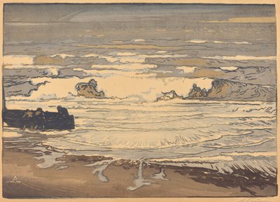 Unfurled Waves, Flod of September 1901 (Les lames deferlent, maree de Septembre 1901) av Auguste Lepere