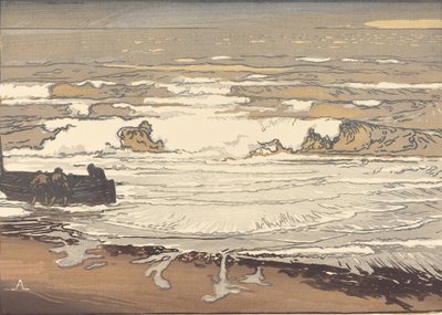 Unfurled Waves, Flod of September, 1901 Les Vagues deferlent, 1901. av Auguste Lepere