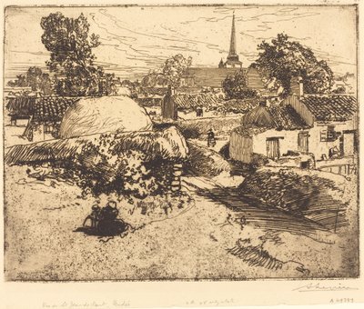 Vy över St.-Jean-de-Mont, Vendee av Auguste Lepere