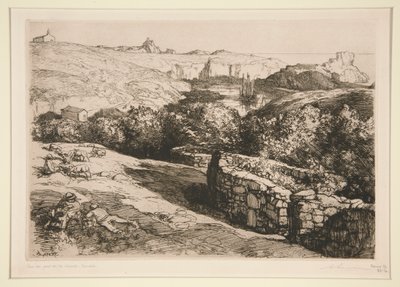 Utsikt över Port de la Meule (ön av Auguste Lepere