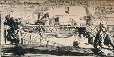 Tvättbåt, 1915 av Auguste Louis Lepère