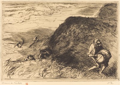 Wreckers, Saint-Jean-de-Monts (Vrakplundrare, Saint-Jean-de-Monts) av Auguste Lepere