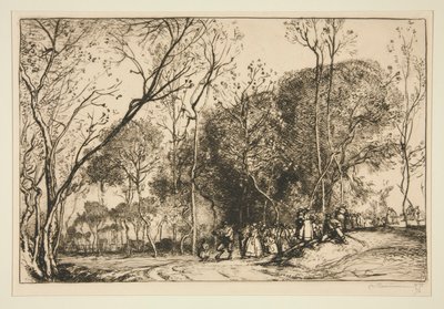 ?t? de la Saint-Martin, la noce qui passe (Sommar i Saint-Martin, de förflutna bröllopet) av Auguste Lepere