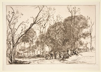 ?t? de la Saint-Martin, la noce qui passe (Saint-Martins sommar, det förflutna bröllopet) av Auguste Lepere