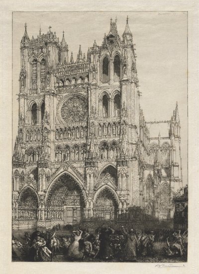 Amiens katedral, inventeringsdagen av Auguste Louis Lepère