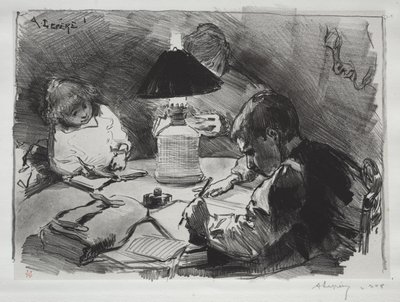 Runt lampan av Auguste Louis Lepère