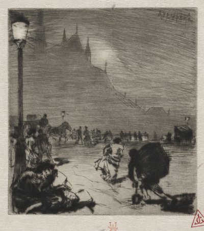 I hörnet av Pont-aux-Doubles av Auguste Louis Lepère