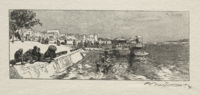 Pier vid Bercy av Auguste Louis Lepère
