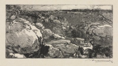 Fontainebleau Forest: The Cirque of Long-Rocher av Auguste Louis Lepère