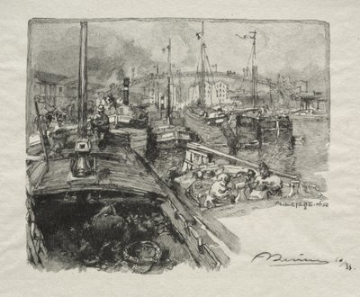 Bassin de la Villette av Auguste Louis Lepère