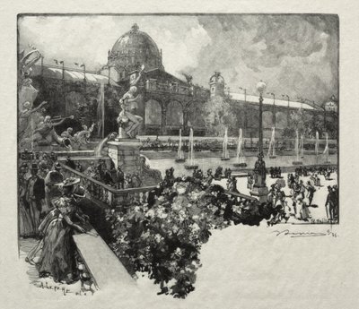 Palais des Arts Liberaux, utsida av Auguste Louis Lepère