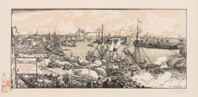 Hamnen i Nantes av Auguste Louis Lepère