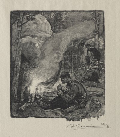 Skogshuggarnas måltid av Auguste Louis Lepère