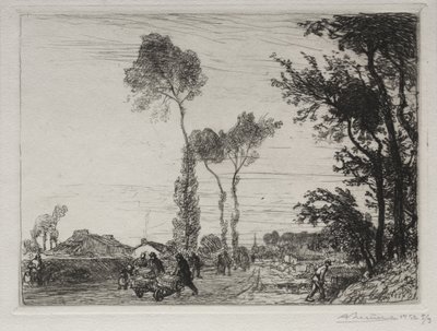 Retur från St. Jean-de-Mont Market av Auguste Louis Lepère