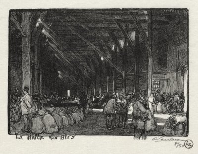 Illustrerad Rouen: Halle aux Blès av Auguste Louis Lepère