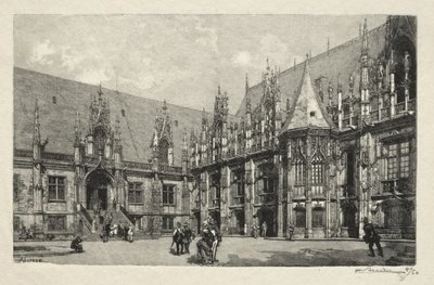 Illustrerad Rouen: Rättvisans palats av Auguste Louis Lepère
