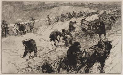 Snowball Fight: Flower Quay av Auguste Louis Lepère