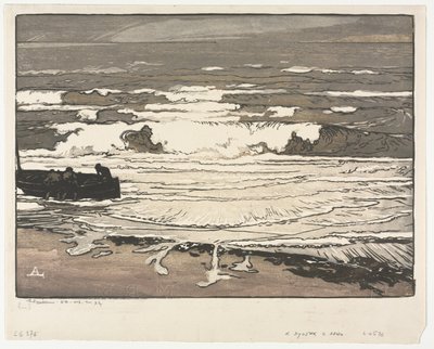 The Breaking Waves, Tide of September 1901 av Auguste Louis Lepère