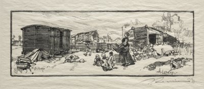 Vagnhuset (Le wagon-logement) av Auguste Louis Lepère