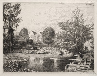 Gamla gångbron av Auguste Louis Lepère