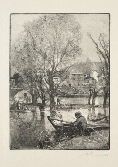 Ett hörn av Billancourt Island av Auguste Louis Lepère