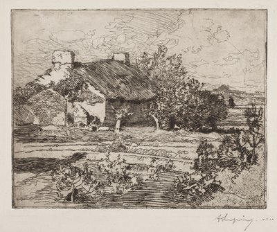 Old Bourrine, House of the Marais, Vendée av Auguste Louis Lepère
