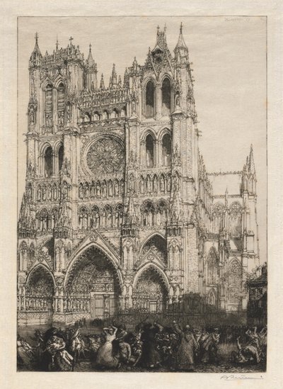 Amiens katedral, inventeringsdagen av Auguste Louis Lepère
