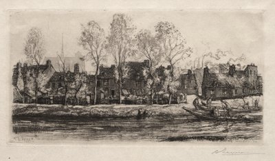 Amiens, Sommes strand, 1907. av Auguste Louis Lepère