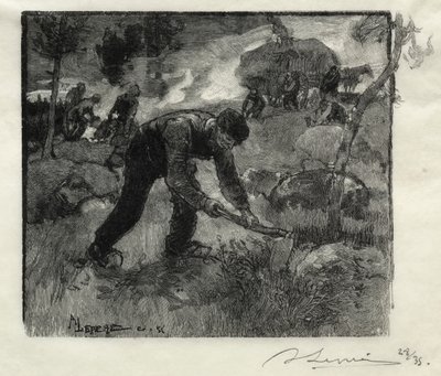 Ljunggrävare av Auguste Louis Lepère