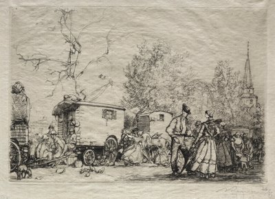 På mässan St. Jean de Mont, 1906. av Auguste Louis Lepère