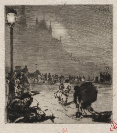 I hörnet av Pont-aux-Doubles av Auguste Louis Lepère