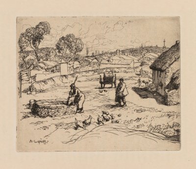 Auguste Lepère: La Masure Vendèe. av Auguste Louis Lepère