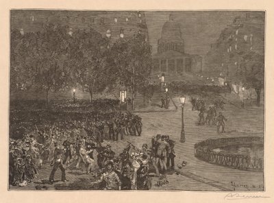Bois du Monde: Oroligheterna i Quartier Latin av Auguste Louis Lepère