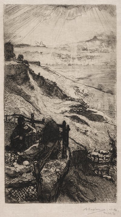 Amerikanska karriärer nära Paris av Auguste Louis Lepère