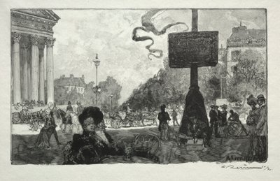 Hörn av Rue Royale, 1890. av Auguste Louis Lepère
